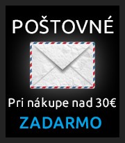 POŠTOVNÉ 2€ - Pri nákupe nad 30€ ZADARMO